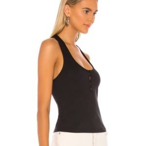 FREE PEOPLE Cami Hang Out Halter Top Black Sz XS NWOT - Picture 4 of 10